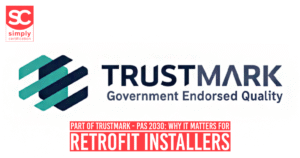 Part of TrustMark - PAS 2030 retrofit installer working on home insulation